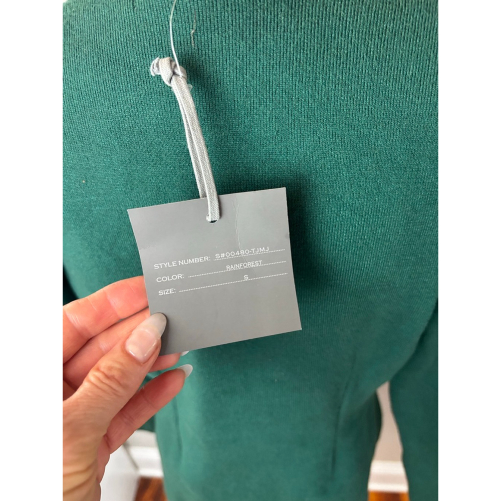 Women's Marled Green Double-Breasted Blazer S with Gold Buttons luxury designer - Picture 5 of 9